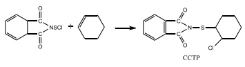 合成防焦剂CCTP的反应式